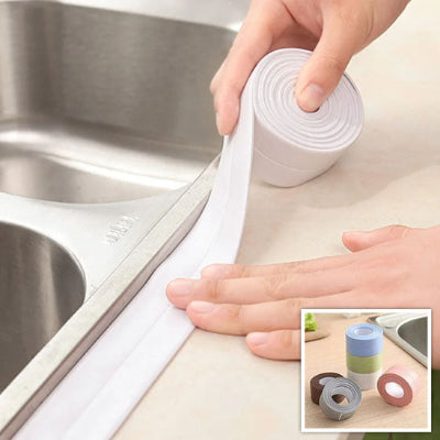 Bande de calfeutrage intemporel appliquer sur rebord lavabo