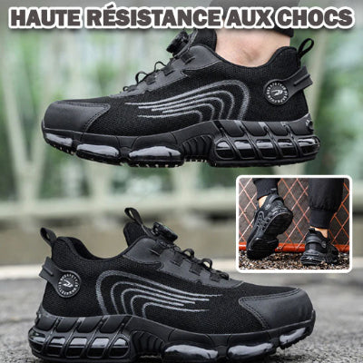 Chaussure embout en acier 4P 3 presentations haut milieu et bas