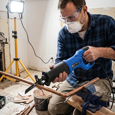 Marc coupant tuyau robinet avec scie sabre puissante polyvalente