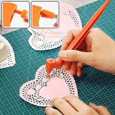 Paul fait relief sur cœur feuille couteau coupe artisanal