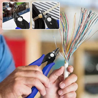 Pince A Couper sur differentes applications informatique electrique et tube