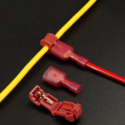 connecteur de fils actif rouge composants et prise fils jaune