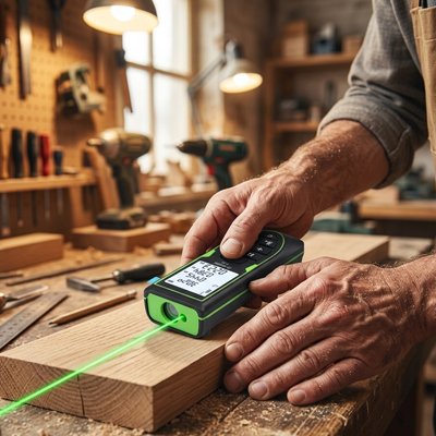 Mesure de planche avec Télémètre laser Professionnel Vert