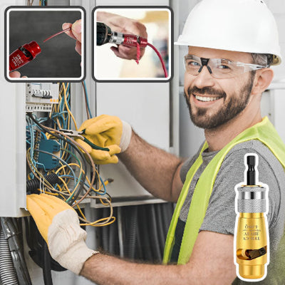 professionnel exploite capacites du Denudeur cables electrique sur un compteur urbain