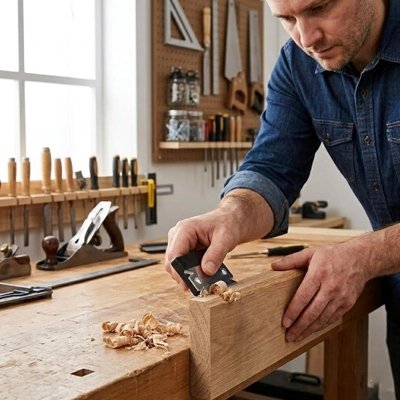 rabot Raboteuse à bois finition avec Paul finissant etabli