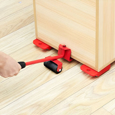 robuste kit de levage meubles en action sur lourde caisse piece musee