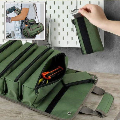 Sac a outils vert fonce presentation