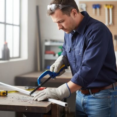 Scie a metaux cartage professionnelle sciant pied de table