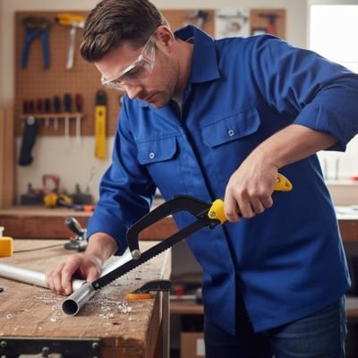Scie a metaux cartage professionnelle servie par Mike couper tuyau lavabo